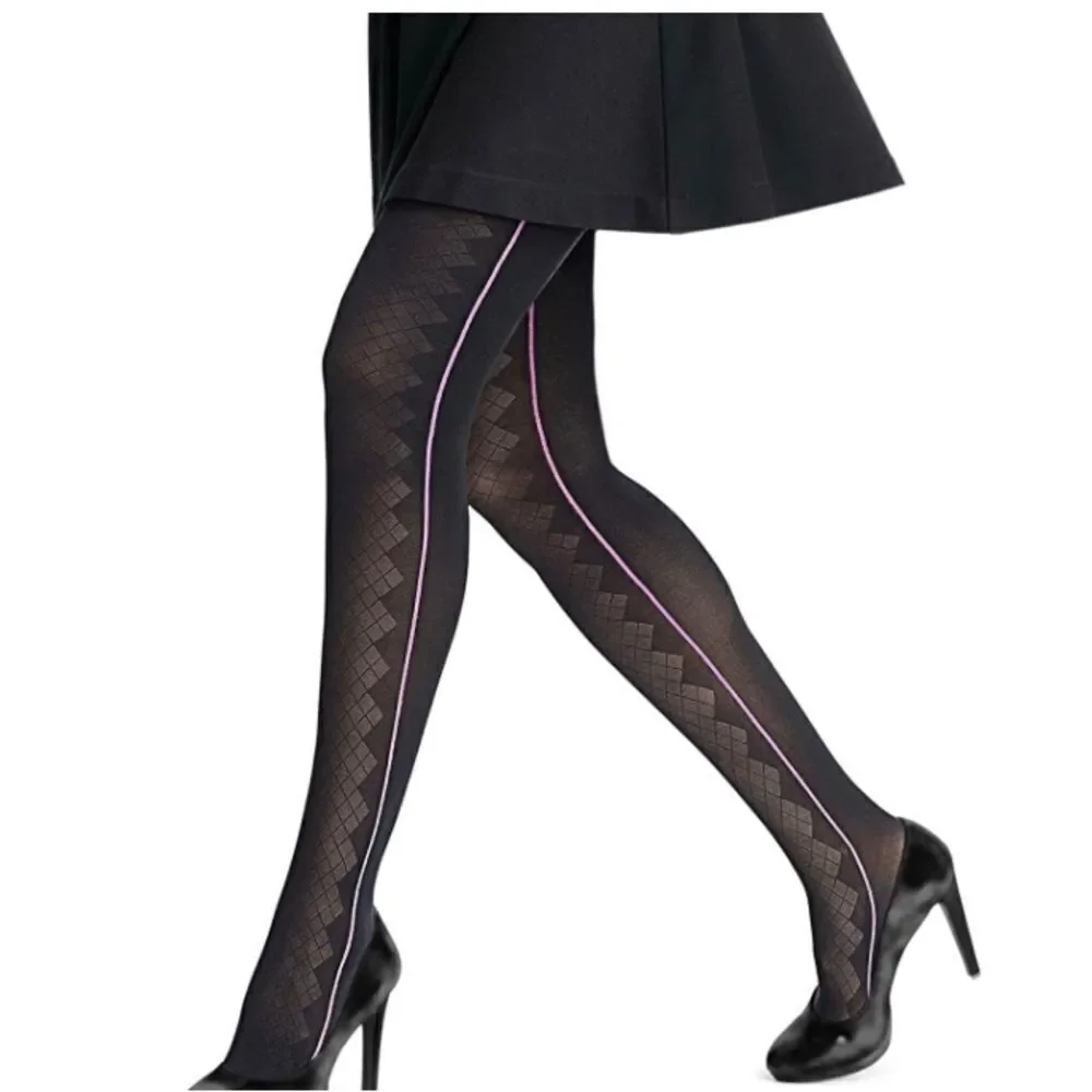 Hanes Silk Reflections Women's Hanes Diamond Panel Tights size M